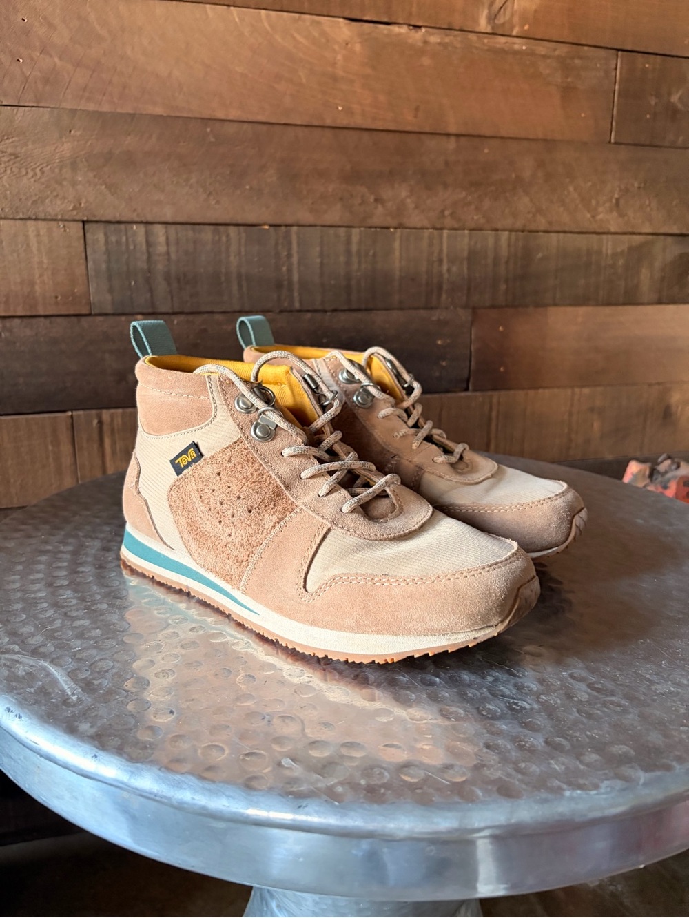 Women’s TEVA Tan Suede Trail Sneakers - Outdoor Casual